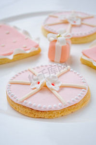 粉色饼干