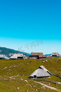 大牧场摄影照片_斯洛文尼亚的大牧场高原或维利卡普拉尼纳。