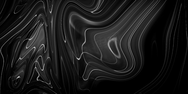 黑色大理石墨水纹理丙烯酸漆波浪纹理背景。