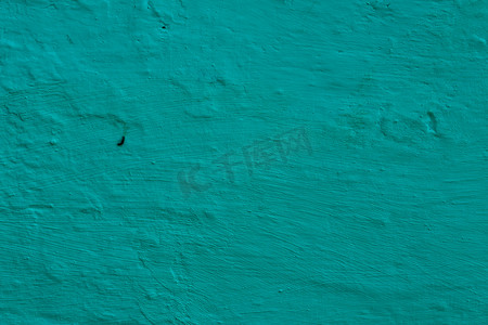 墙上的蓝绿色灰泥。