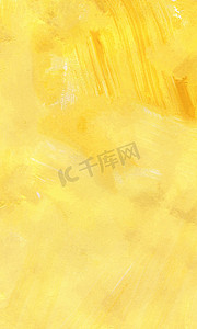 黄色页面摄影照片_手绘水粉黄色抽象背景。