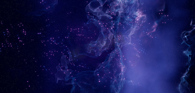 充满活力的优雅抽象梦幻宇宙空间生动的深紫色抽象背景