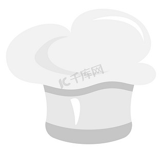厨师帽，插图，白色背景矢量