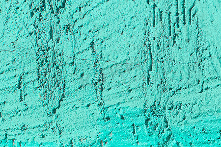 海蓝背景摄影照片_海蓝宝石或绿松石抽象灰泥图案墙体纹理石膏背景