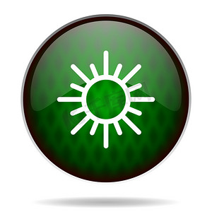太阳绿色互联网图标