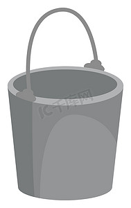 空桶，插图，白色背景上的矢量