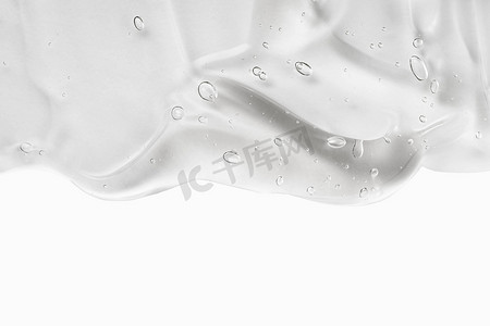 透明气泡气泡摄影照片_透明质酸与胶原蛋白和视黄醇一起用于皮肤护理。
