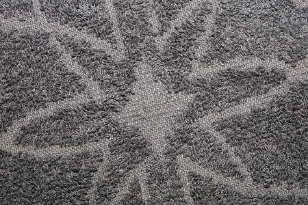 印花古典花纹摄影照片_灰色浴巾纺织品特写背景高品质大尺寸印花