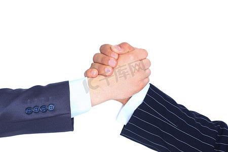 商务人士握手以确认他们的伙伴关系的特写镜头