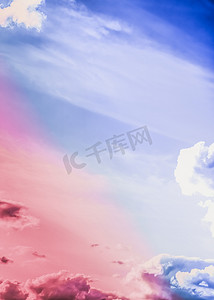 幻想色彩摄影照片_梦幻般的超现实天空作为抽象艺术，现代设计的幻想柔和色彩背景