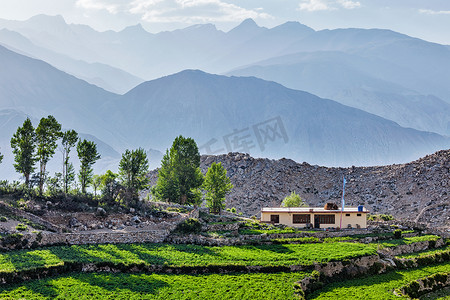 喜马拉雅山的村庄