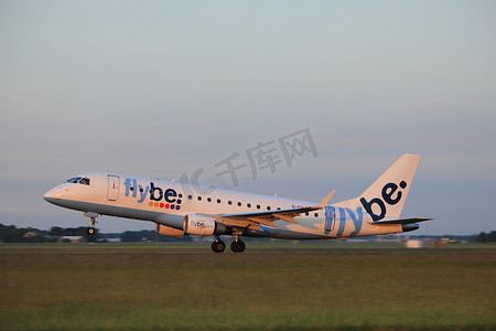 荷兰阿姆斯特丹 — 2017年6月1日：G-FBJA Flybe Embraer