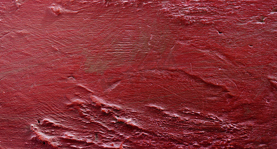 红墙粗糙不均匀的质地。