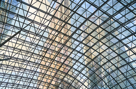 俄罗斯莫斯科 — 2022年7月30日：莫斯科国际商务中心Afimall购物中心透明屋顶