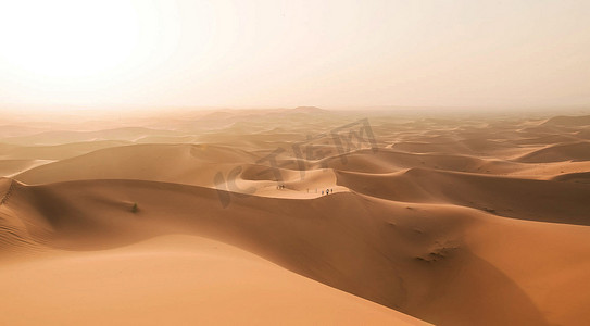 撒哈拉沙漠风景优美的沙丘
