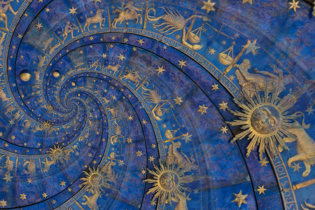 占星术和炼金术标志背景图