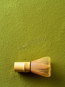 竹子传统摄影照片_抹茶粉和竹拂