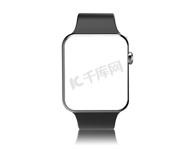 手表摄影照片_孤立在白色背景上的智能手表样机