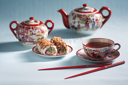 日式茶会，复古瓷器，生活动机，卷