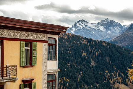 开工2021大吉摄影照片_沙茨阿尔普酒店 (Hotel Schatzalp) 享有优美的山景