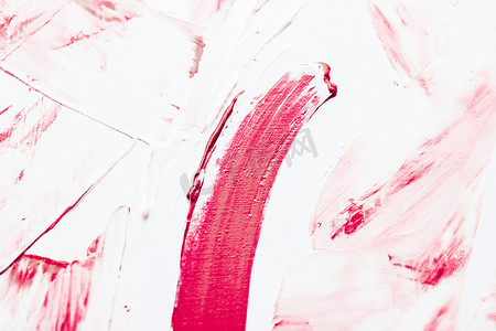 艺术抽象纹理背景、粉红色丙烯酸漆笔触、纹理油墨飞溅作为豪华度假品牌的印刷背景、平面横幅设计