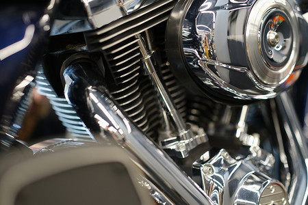 镀铬闪亮摩托车零件和摩托车发动机