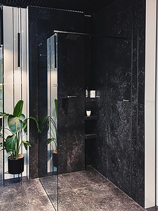 现代浴室内饰、由有机和可持续材料制成的环保家具装饰、家居装饰和豪华设计