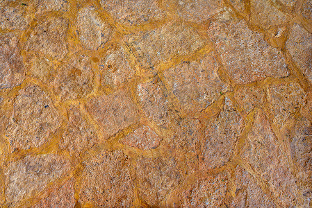 纹理石黄色粘土，铺路板黄色特写。