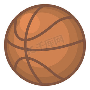 篮球球，插图，白色背景上的矢量