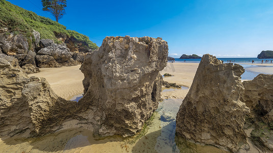 塞洛里奥城市海滩 (Urban Beach of Celorio), 帕隆比纳海滩 (Palombina Beach), 塞洛里奥, 利亚内斯, 西班牙