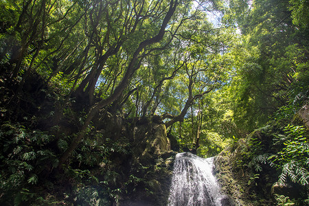 步行并探索亚速尔群岛圣米格尔岛的普雷戈萨尔托瀑布