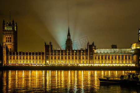 威斯敏斯特宫夜景（英国伦敦）