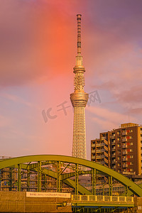 日落和东京晴空塔