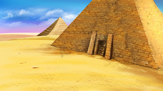 埃及吉萨金字塔图