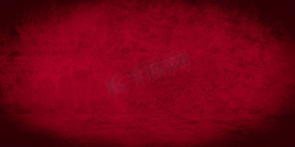 渐变红色纹理摄影照片_旧墙纹理水泥黑色红色背景抽象深色设计是浅白色渐变背景。