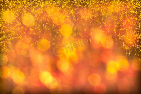 金色星光背景摄影照片_美丽的红色金色背景星光闪烁闪闪发光