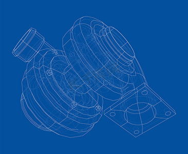 增压器摄影照片_汽车涡轮增压器概念大纲