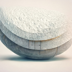 抽象建筑图案摄影照片_球体抽象建筑背景，白色圆形建筑