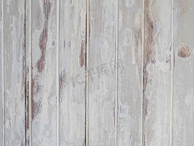 白色木背景质朴老风化去皮老式复古白色漆成灰色木板墙