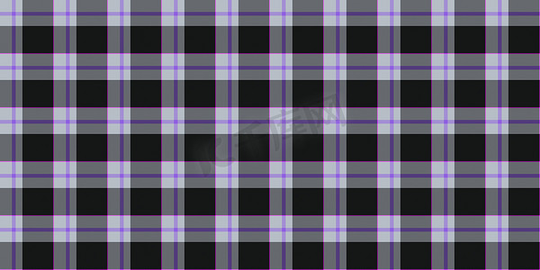 传统花纹摄影照片_淡紫色黑色无缝苏格兰格子背景纹理