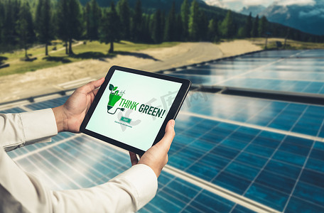 能量社交摄影照片_环保和 ESG 业务理念的绿色业务转型