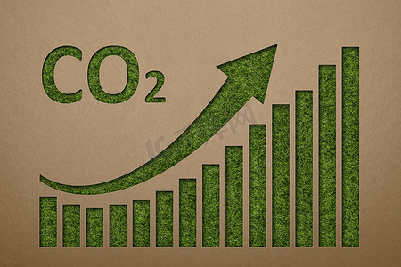 二氧化碳排放摄影照片_增加向大气中排放二氧化碳。