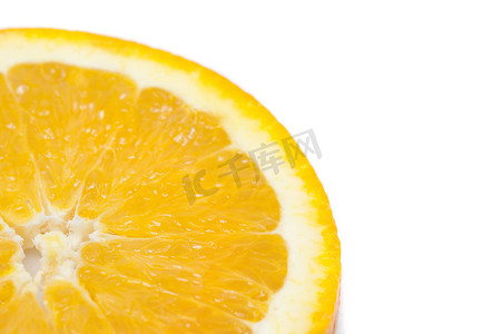 多C多营养摄影照片_一片新鲜营养多汁的柠檬