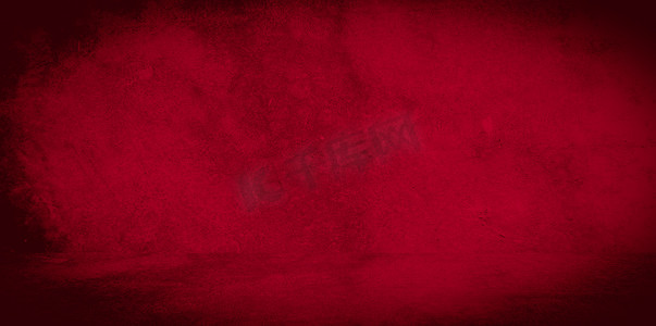 旧墙纹理水泥黑红色背景抽象深色设计浅色白色渐变背景。