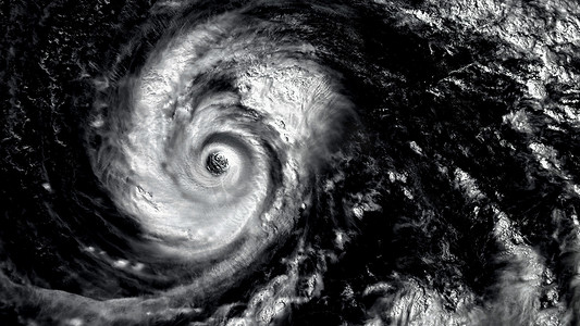大气全球摄影照片_飓风之眼。