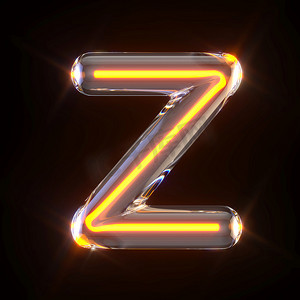 发光玻璃管字体 Letter Z 3D