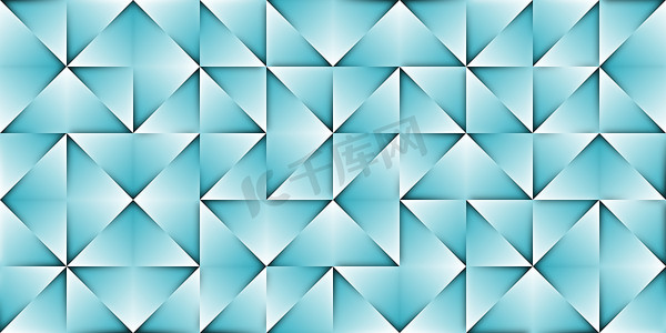 天蓝色现代随机填充几何形状图案背景纹理。