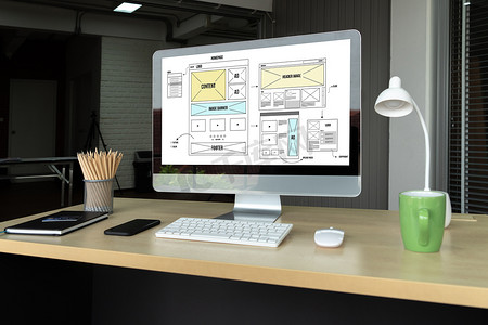 ps设计软件图标摄影照片_网站设计软件为在线零售业务提供时尚模板