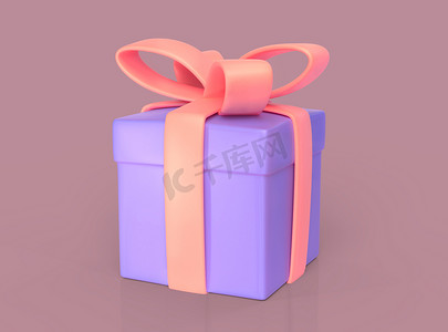 紫色礼品盒 3d，适合任何用途的出色设计。