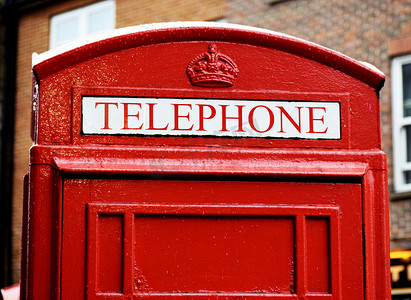 伦敦传统红色电话亭